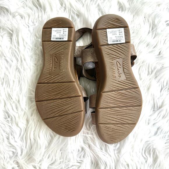 Clarks April Cove Bronze Metallic Sandals Size 8 NWT - Picture 11 of 13